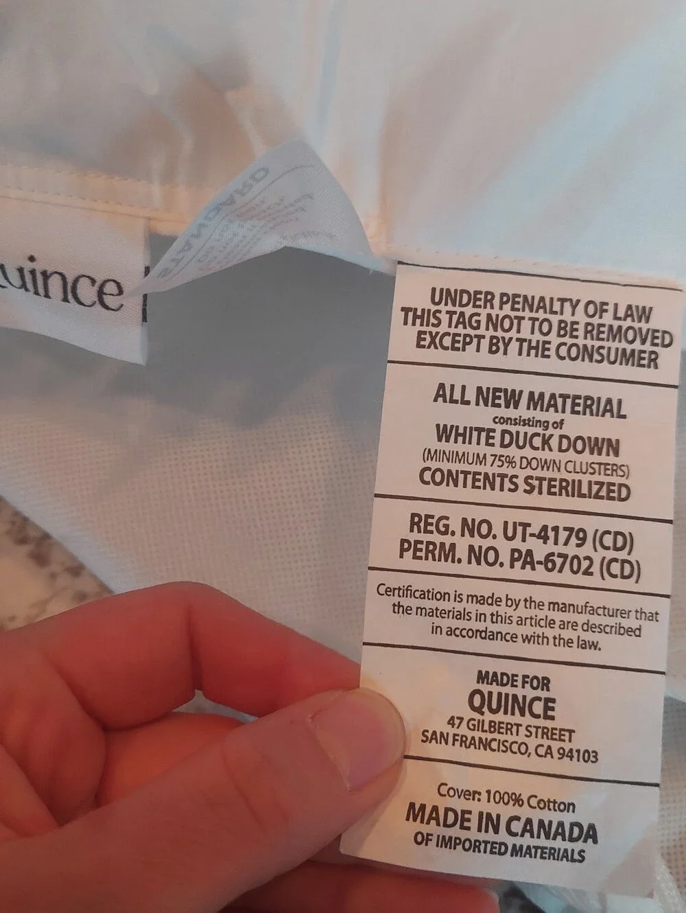 Quince bedding can